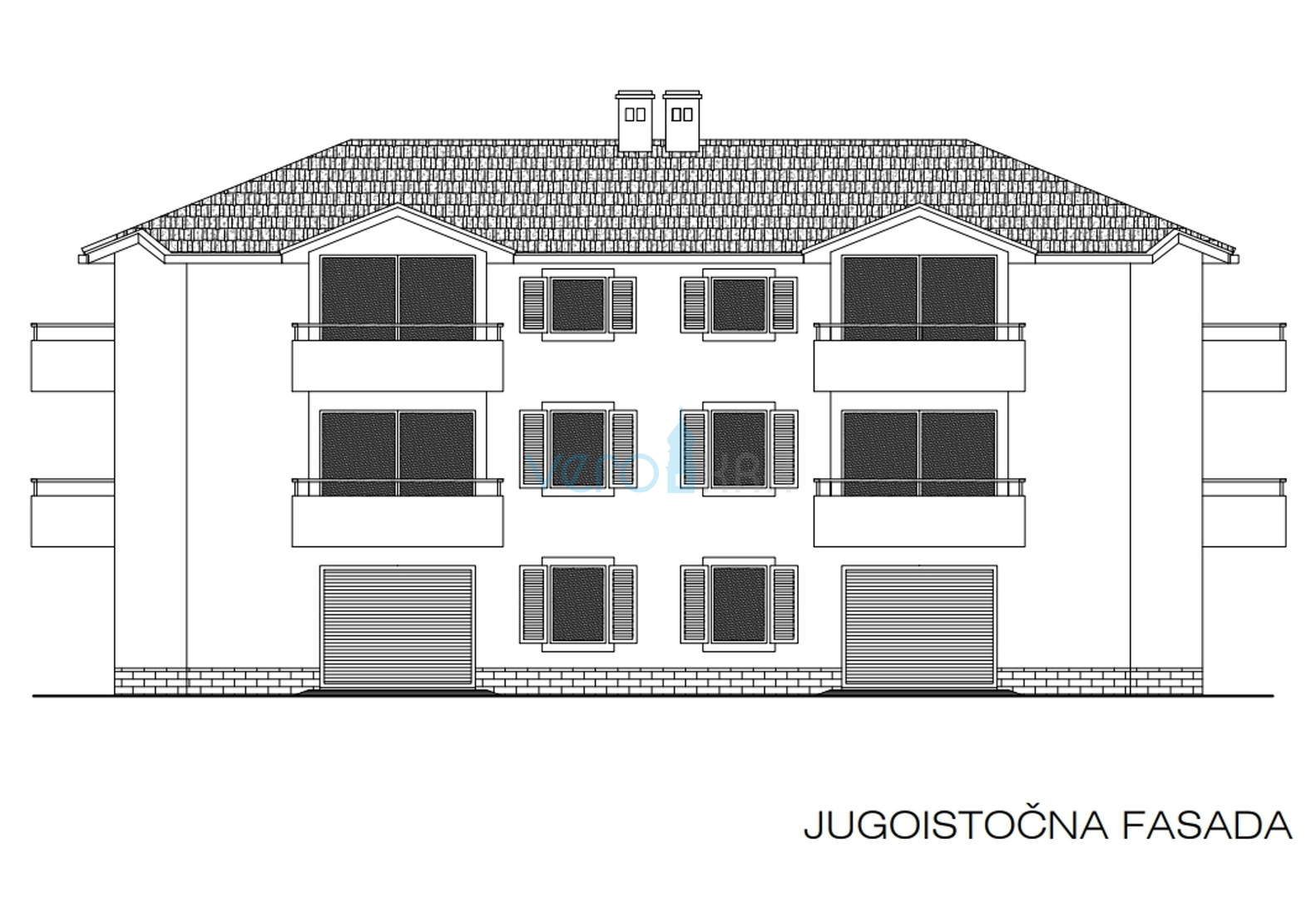 Malinska, weitere Umgebung, Zwei-Zimmer-Wohnung mit Wohnzimmer im Bau, zu verkaufen
